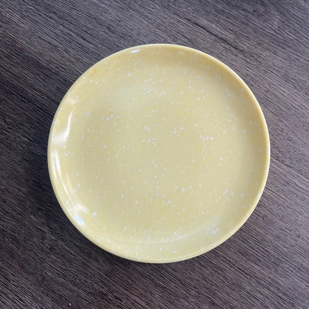 Yellow Speckled Dinner Plate